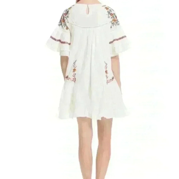 Free People White Floral Embroidered Dress Size S for Woman! - Picture 3 of 14